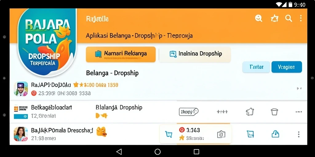 Antarmuka pengguna RAJAPOLA dengan fungsi Dropship yang mudah digunakan.