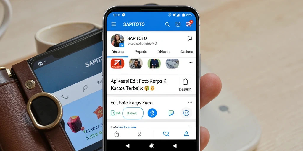 Antarmuka SAPITOTO yang menarik untuk Edit Foto Kertas Kaca.