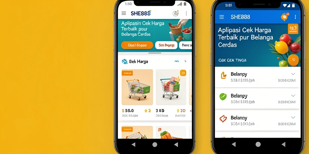 Antarmuka aplikasi SHE888 untuk pengecekan harga yang mudah.
