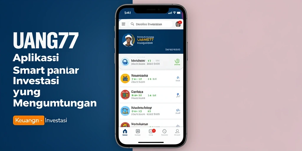 Tampilan antarmuka UANG77 yang sederhana dan informatif untuk investasi.