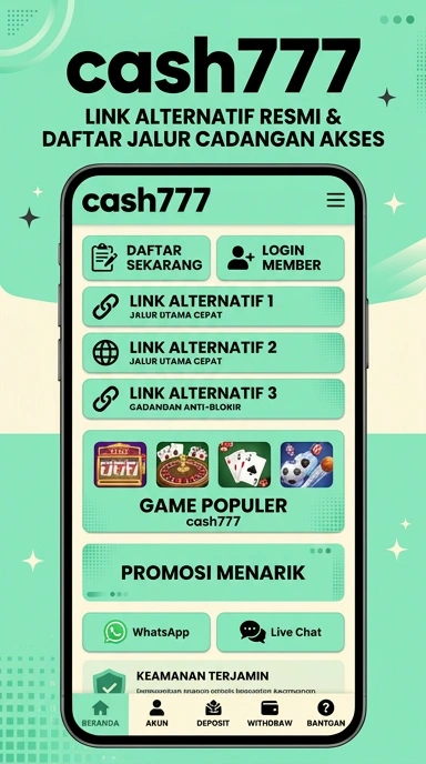 Tampilan link alternatif cash777